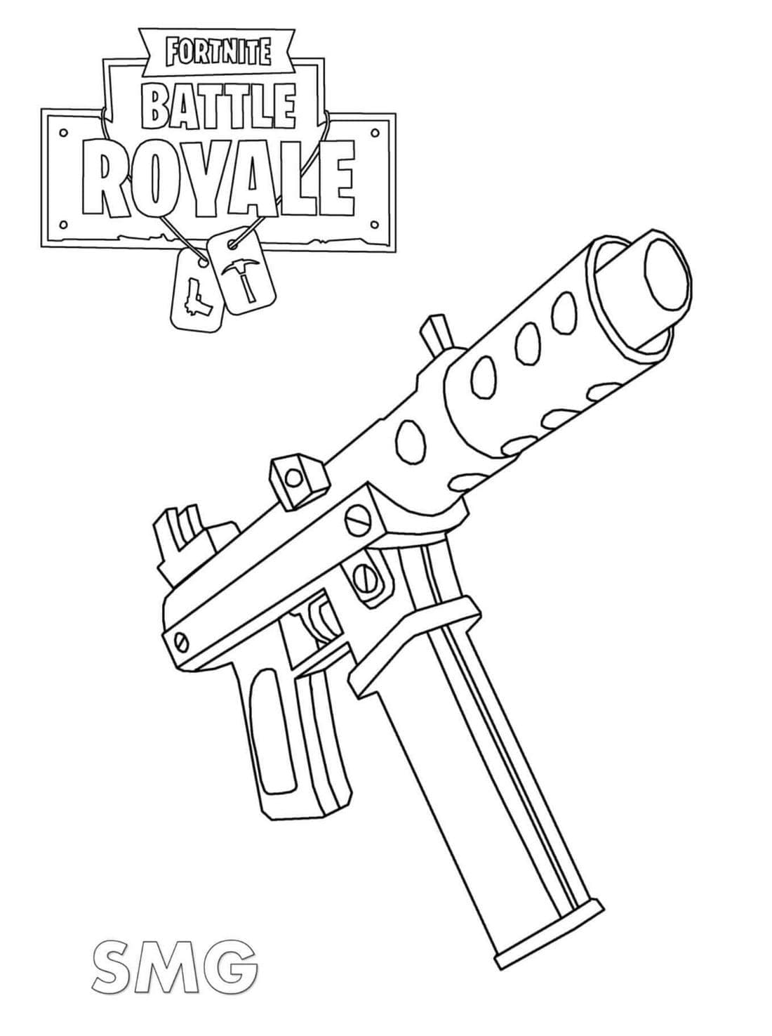 Fortnite Weapons Coloring Pages Fortnite Weapons Coloring Pages