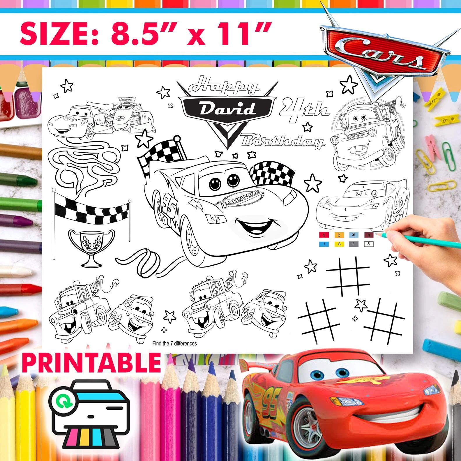 Printable Cars Coloring Pages For Kids Disney