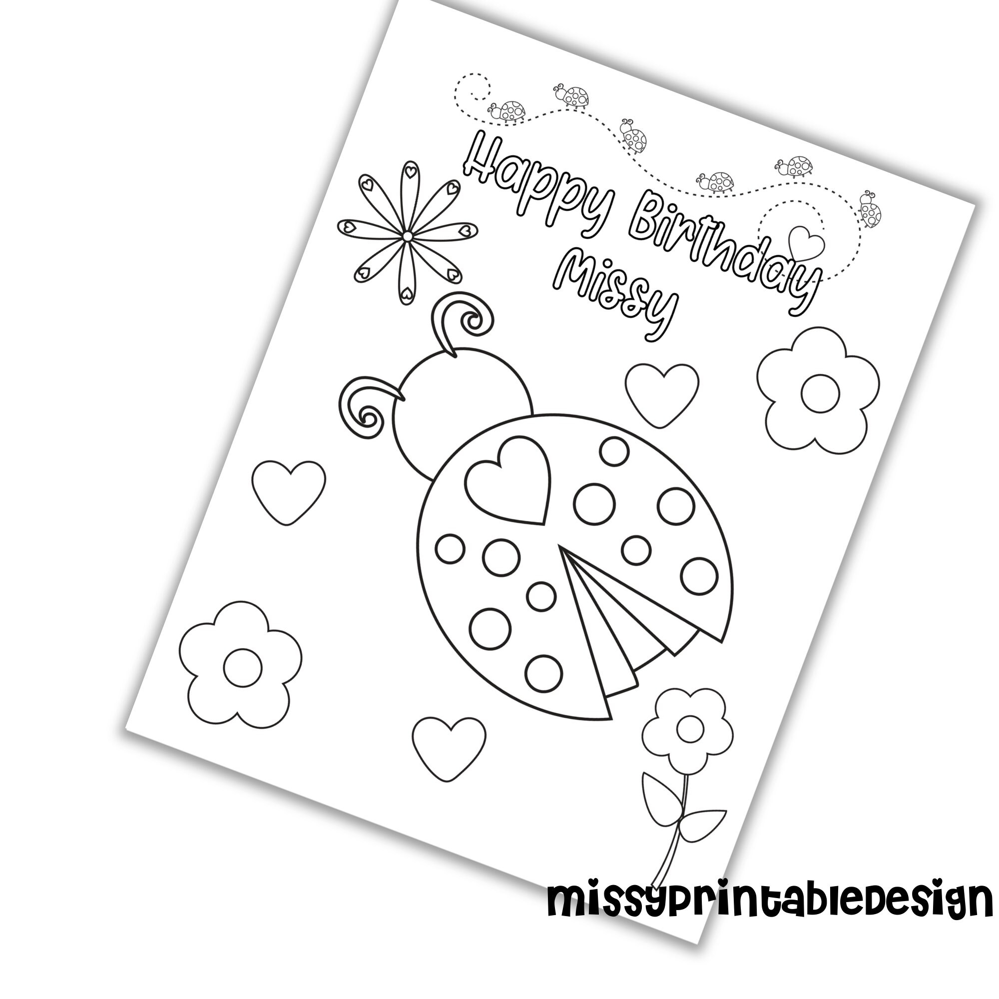 Personalized Ladybug Party Coloring Pages Custom Ladybug Birthday Party Coloring Pages Ladybug Coloring Pages For Kids Etsy