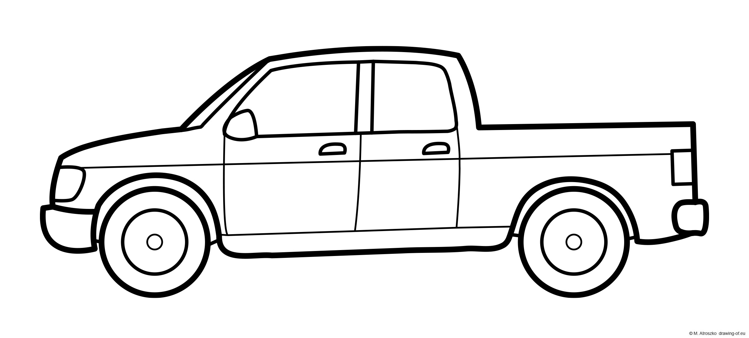 Pickup Truck Coloring Page Line Art Illustrations Pickup Truck Coloring Page Line Art Illustrations