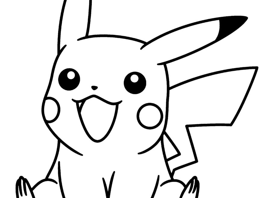 Pikachu Drawing Coloring Pages BubaKids