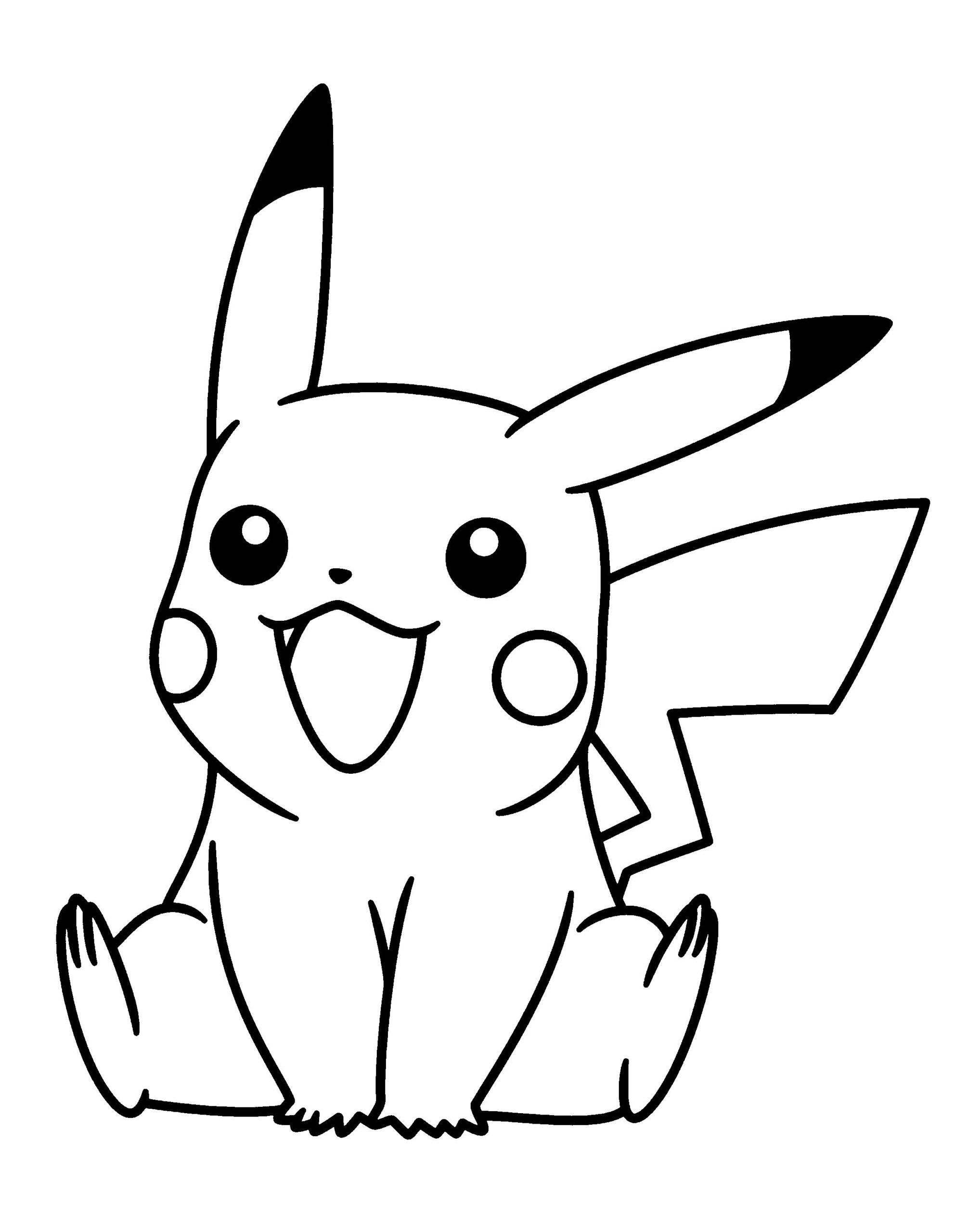 Pikachu Drawing Coloring Pages BubaKids