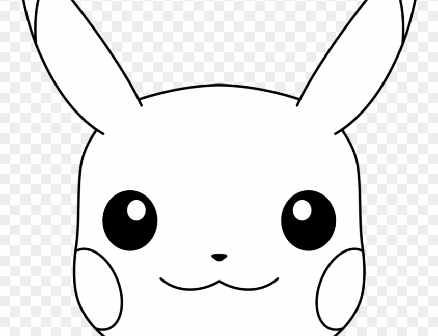 Pikachu Face Png Pikachu Face Coloring Page Transparent Png Vhv