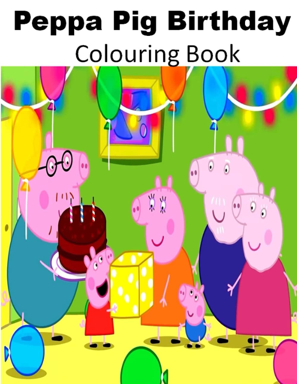 Peppa Pig Happy Birthday Coloring Pages