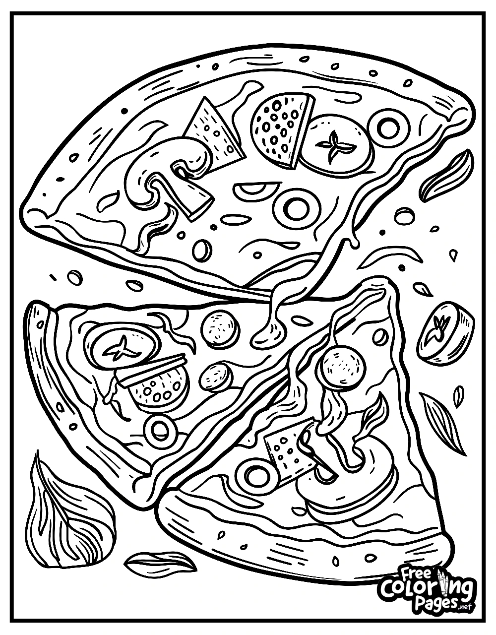 Pizza Coloring Pages Free Coloring Pages