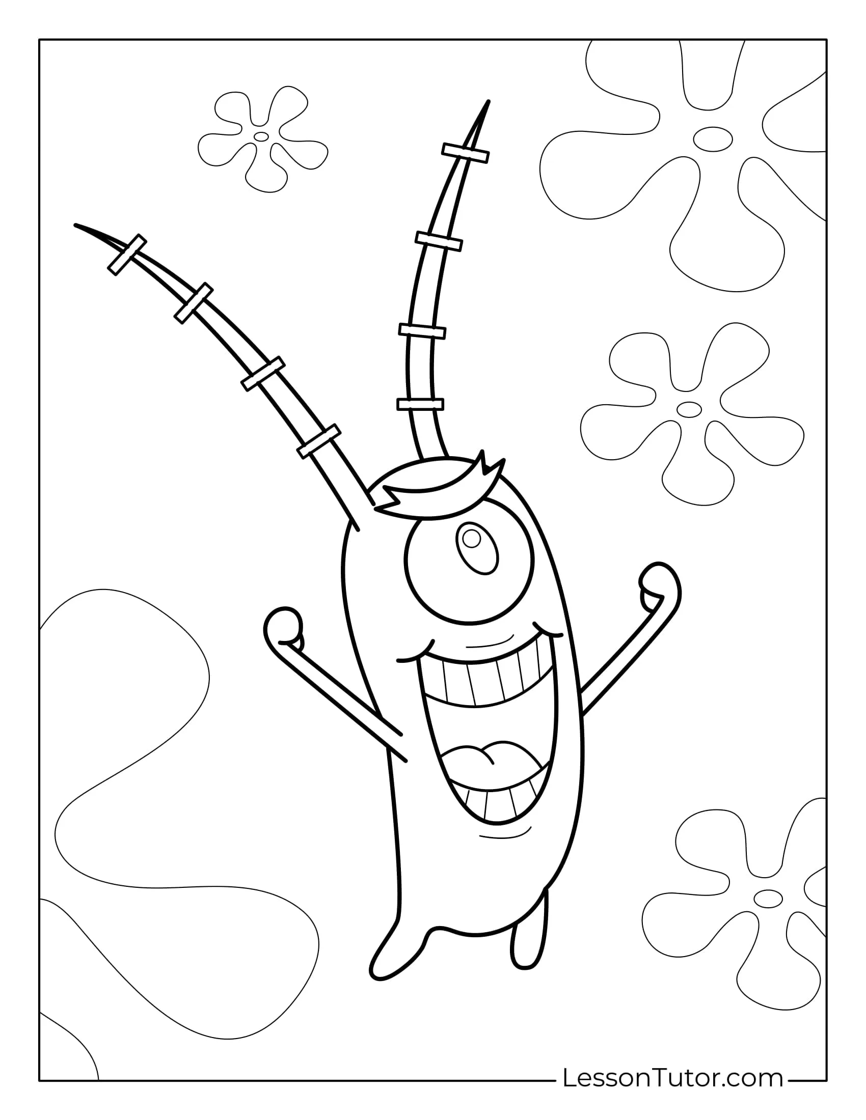 Plankton Coloring Pages Lesson Tutor