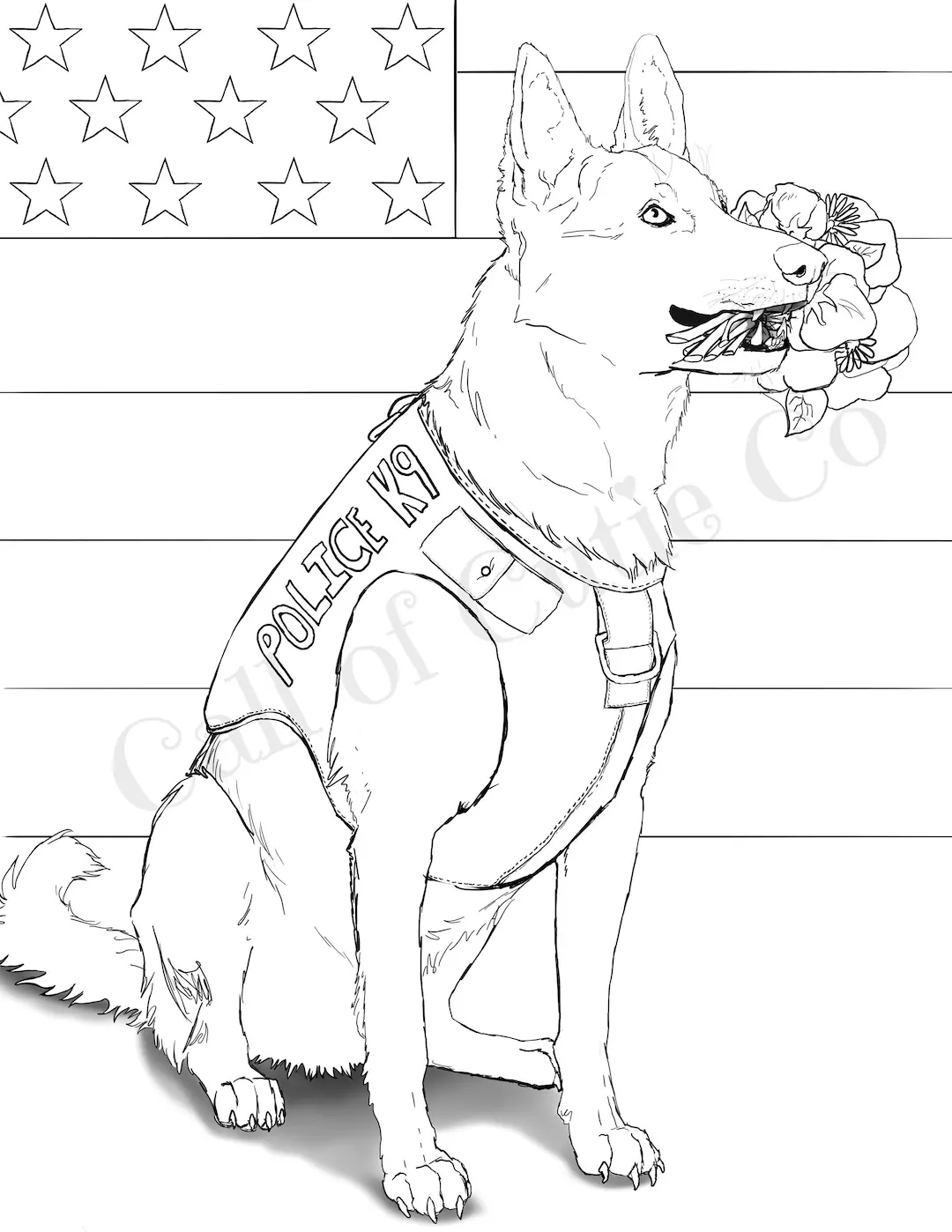 Belgium Malulis Puppy Coloring Pages