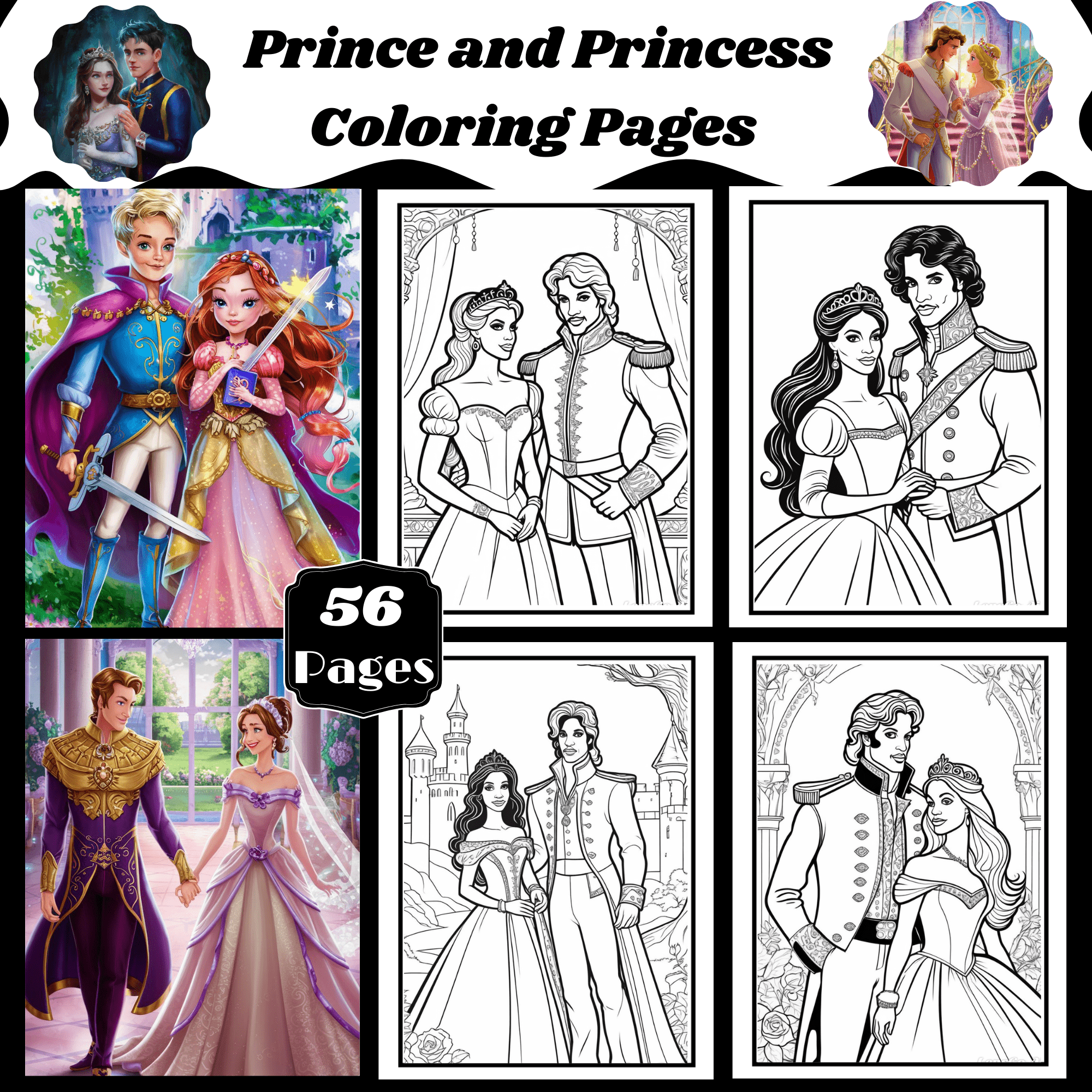 Prince And Princess Coloring Pages Made By Teachers