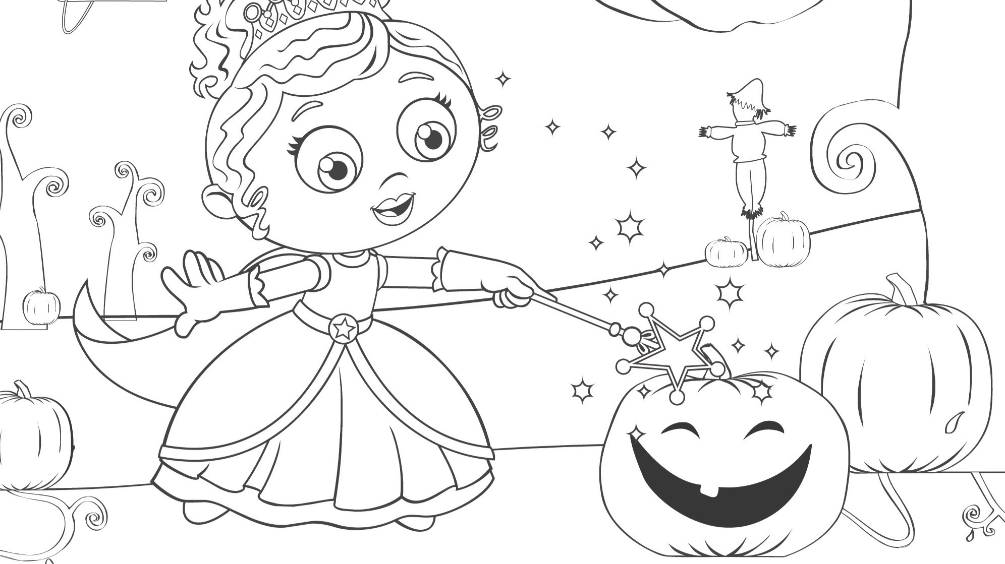 Princess Presto s Halloween Coloring Page PBS KIDS For Parents