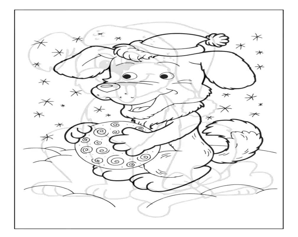 Printable Christmas Puppy Coloring Pages For Kids And Adults 55 Pages Instant Digital Download PDF Printable Cute Coloring Sheets Etsy