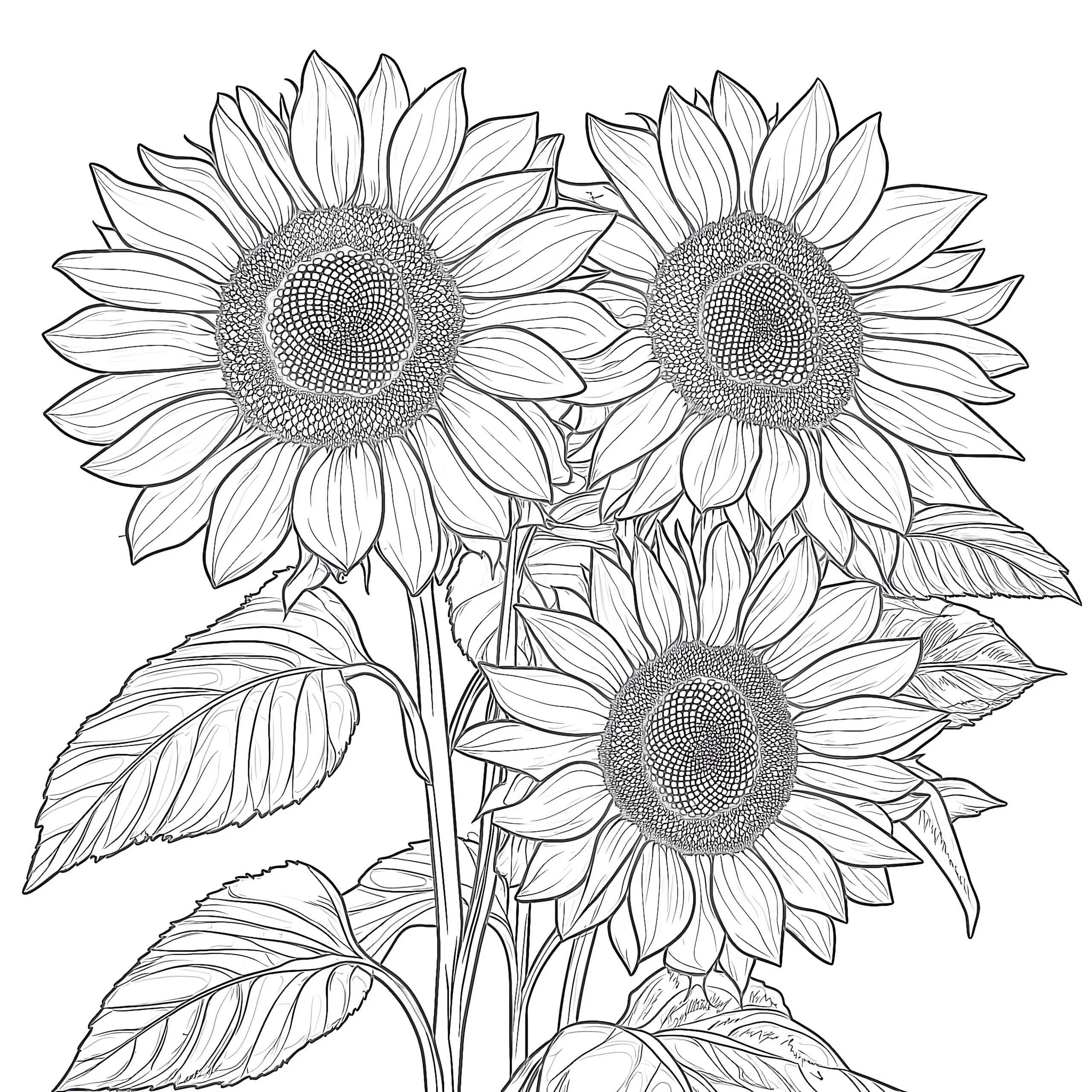 Adult Coloring Pages Free Printables Sunflower