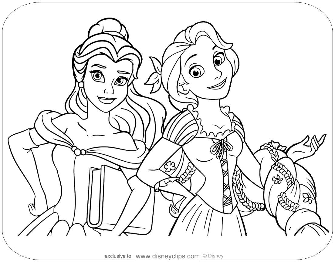 Printable Disney Princess Coloring Pages Disneyclips