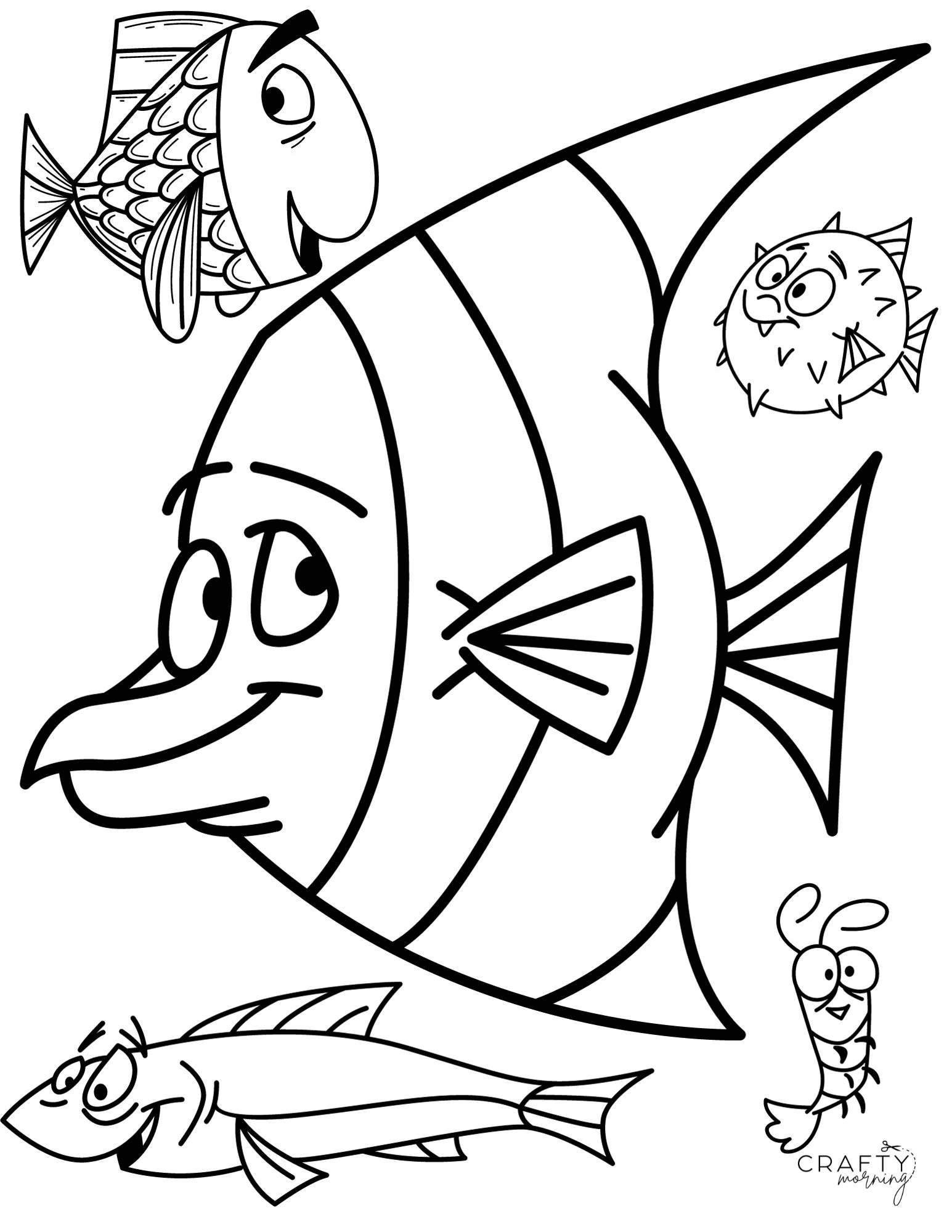 Printable Fish Coloring Pages Crafty Morning