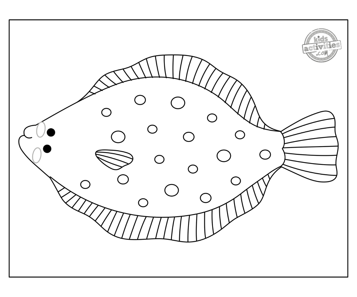 Printable Flounder Coloring Page Kids Activities Blog