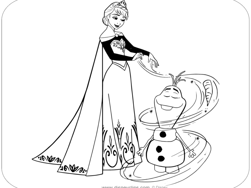 Printable Frozen Coloring Pages Disneyclips