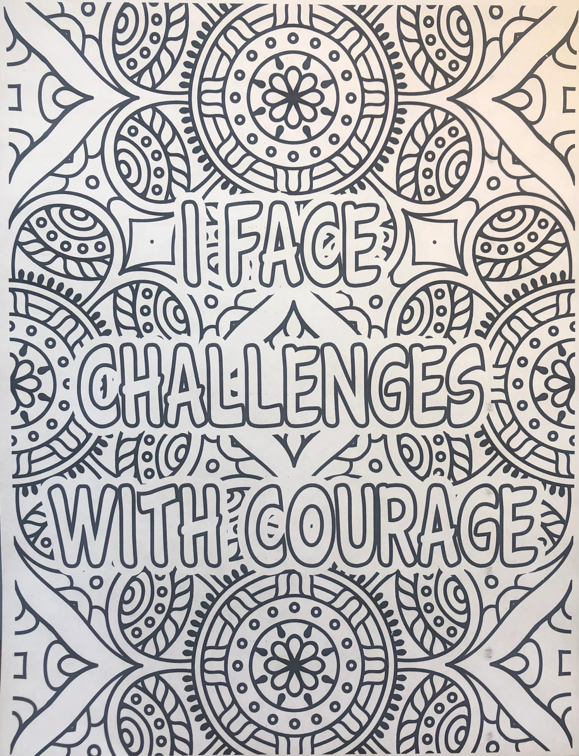 Printable Mental Health Affirmations Coloring Pages Etsy