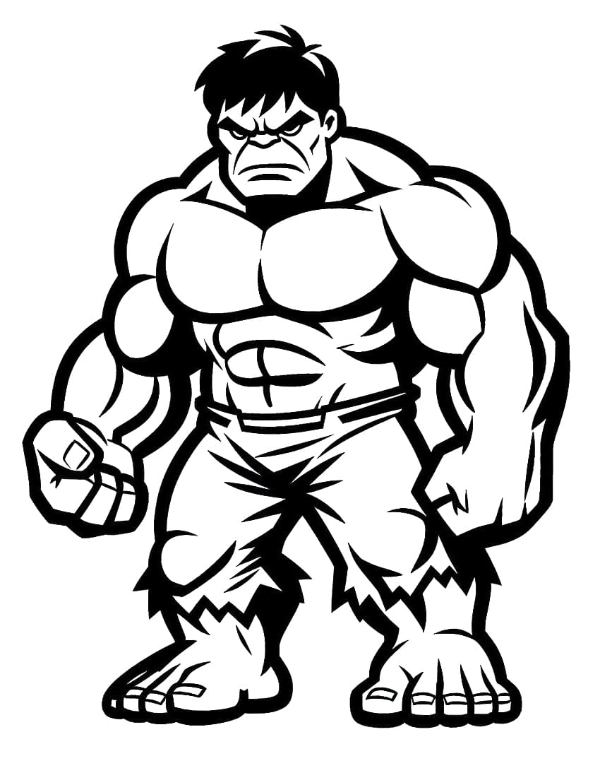 Printable Strong Hulk Coloring Page Download Print Or Color Online For Free