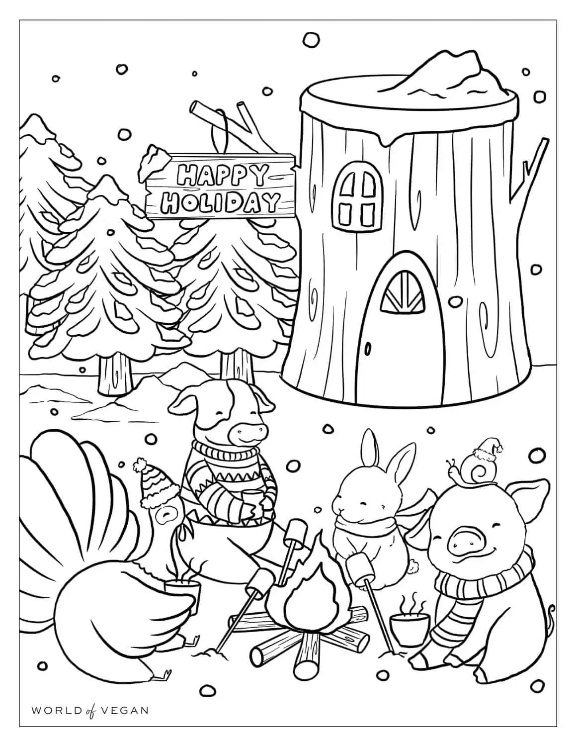 Printable Vegan Coloring Page A Mindfulness Activity For Kids 
