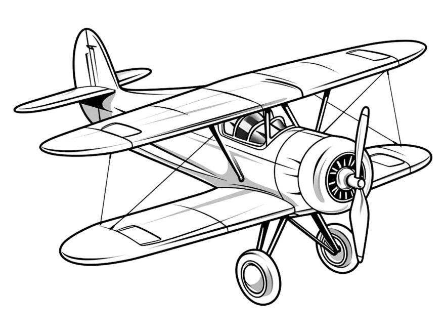 Propeller Plane Images Tagged plane Coloring Pages