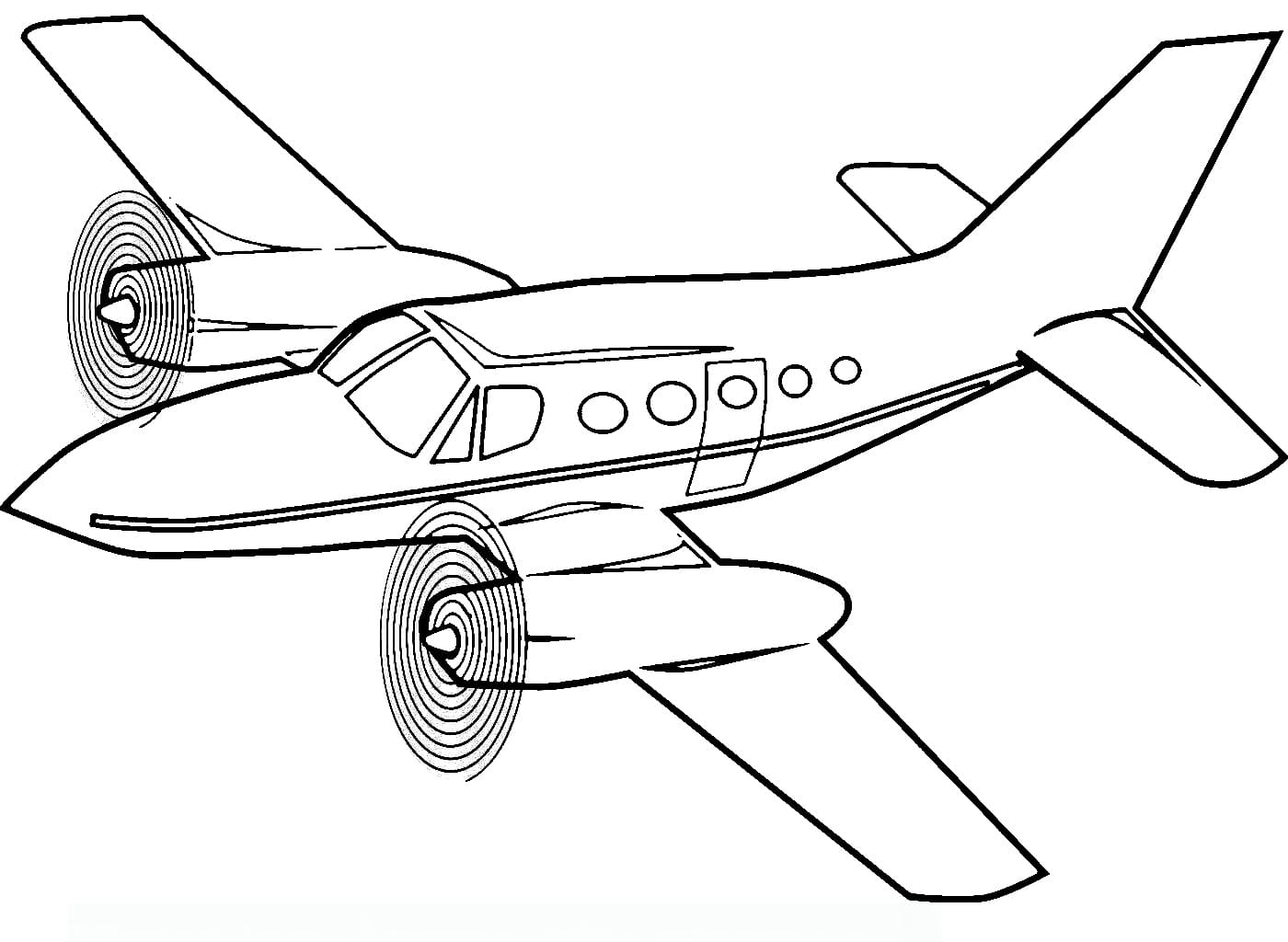 Propeller Plane Printable Coloring Page Download Print Or Color Online For Free