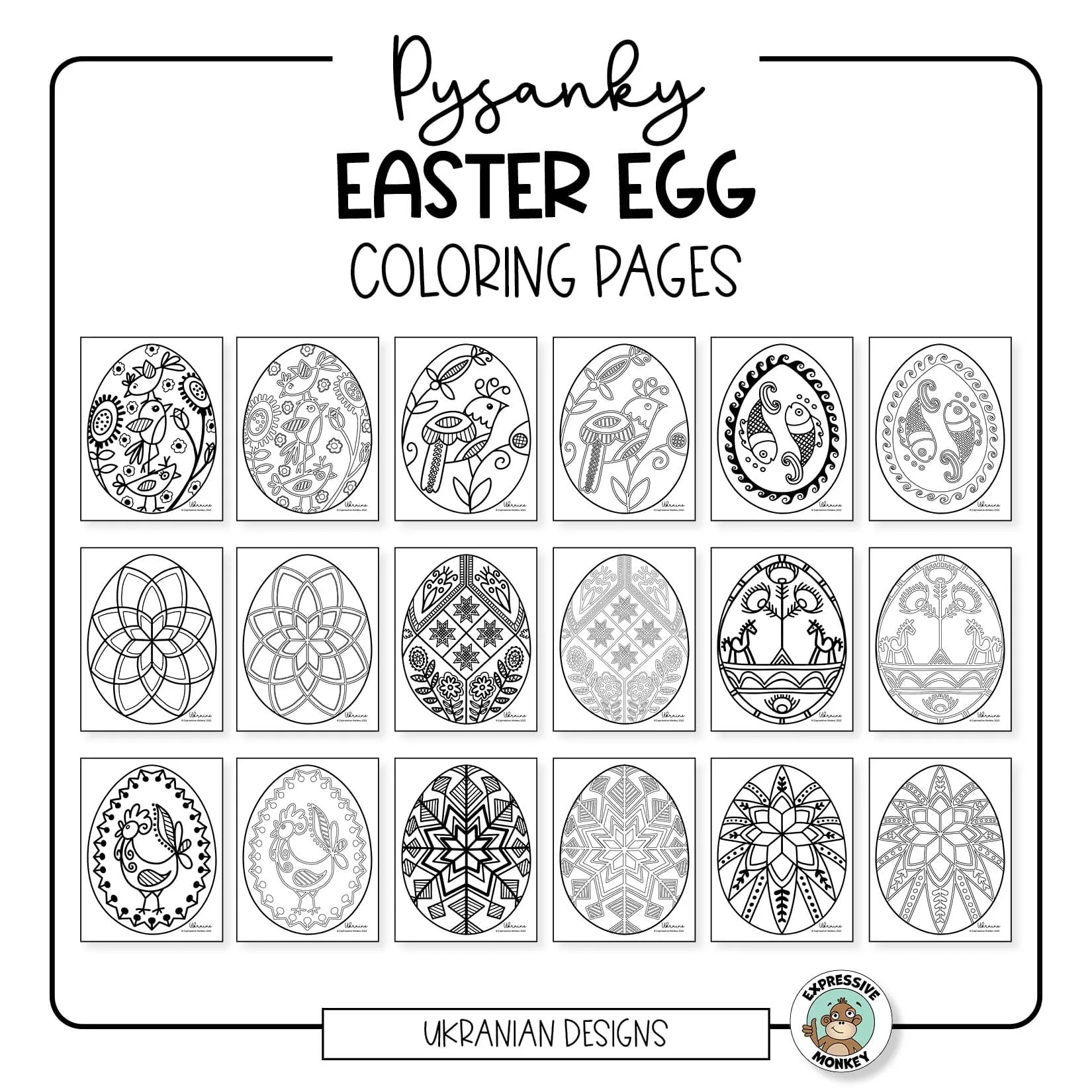 Easter Egg Design Coloring Pages