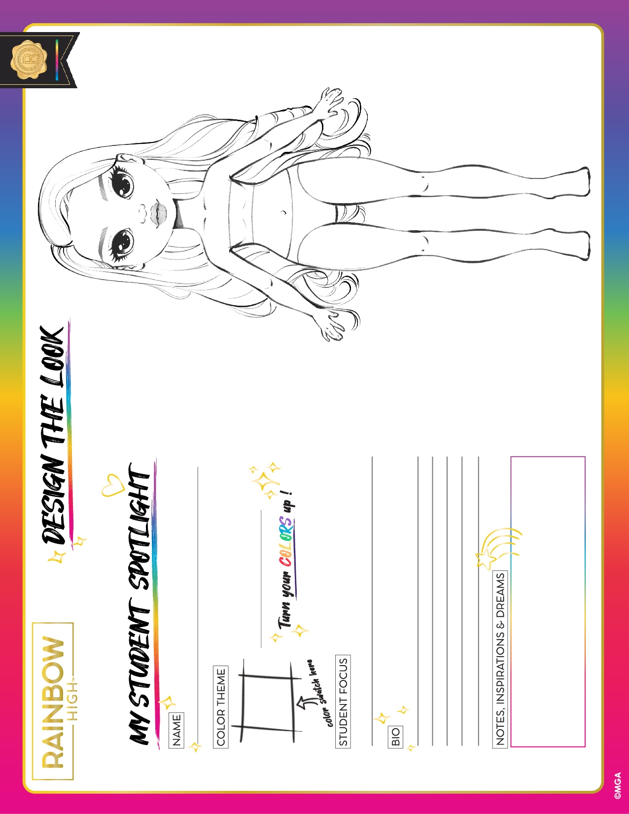 Rainbow High Coloring Pages YouLoveIt