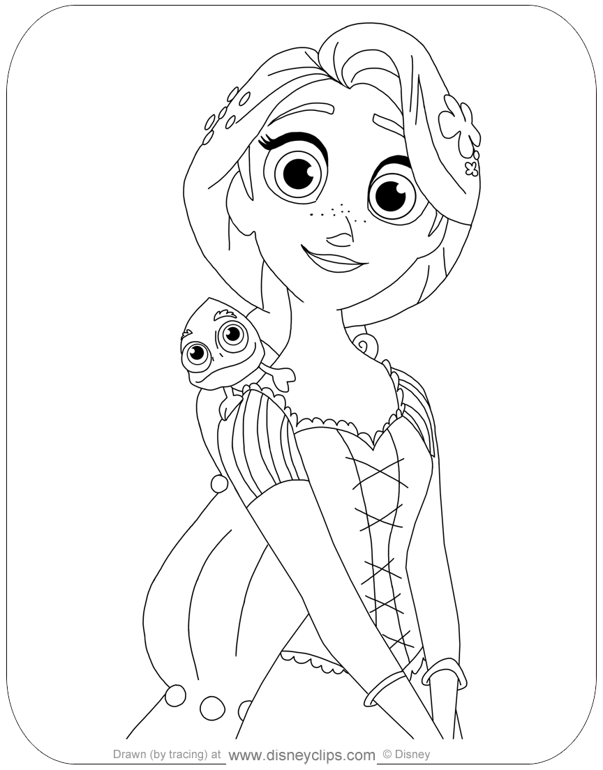 Rapunzel s Tangled Adventure Coloring Pages Disneyclips