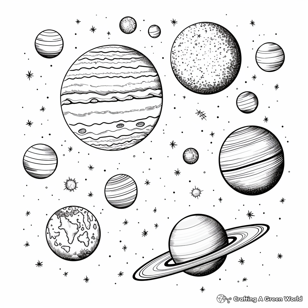 Realistic Solar System Coloring Pages Free Printable 