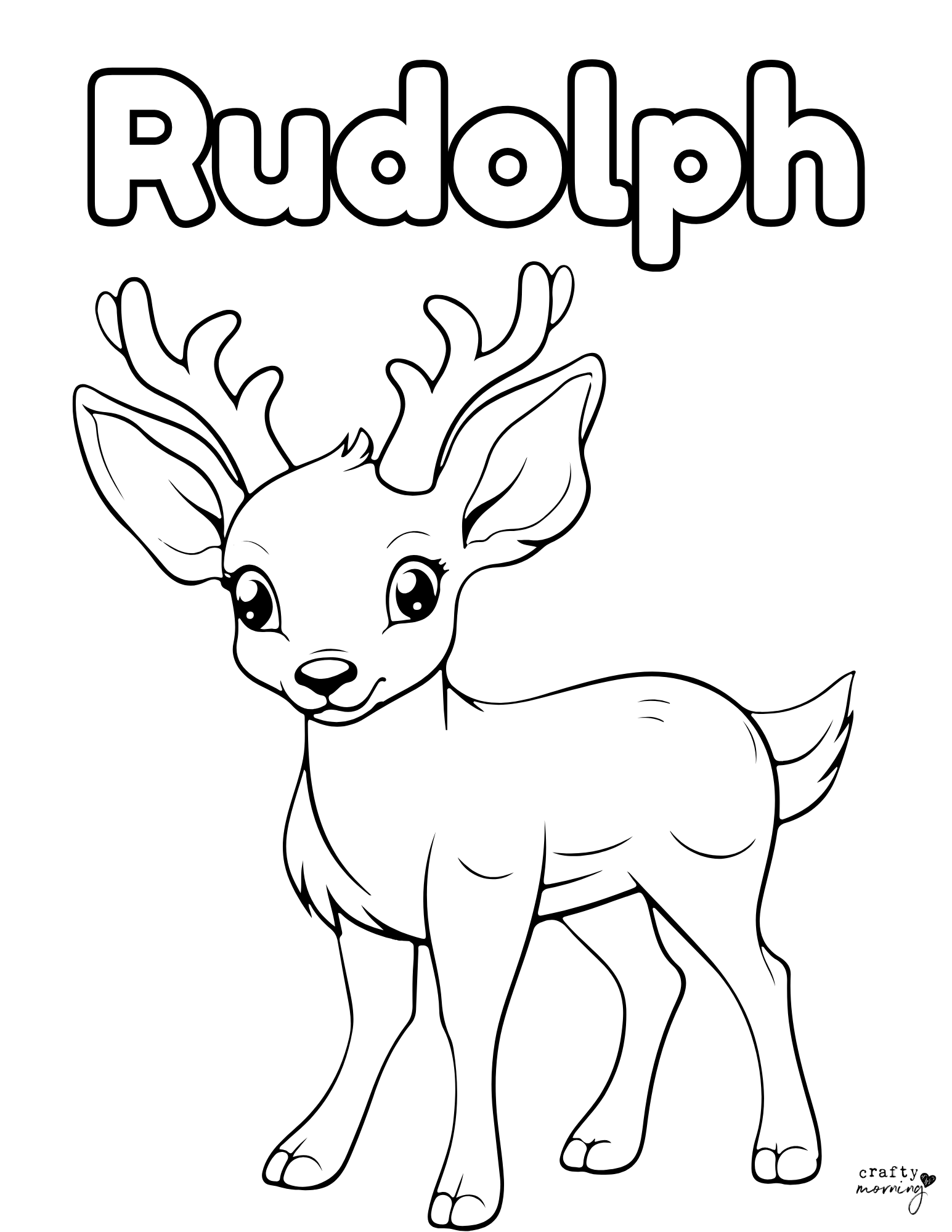 Reindeer Coloring Pages Crafty Morning