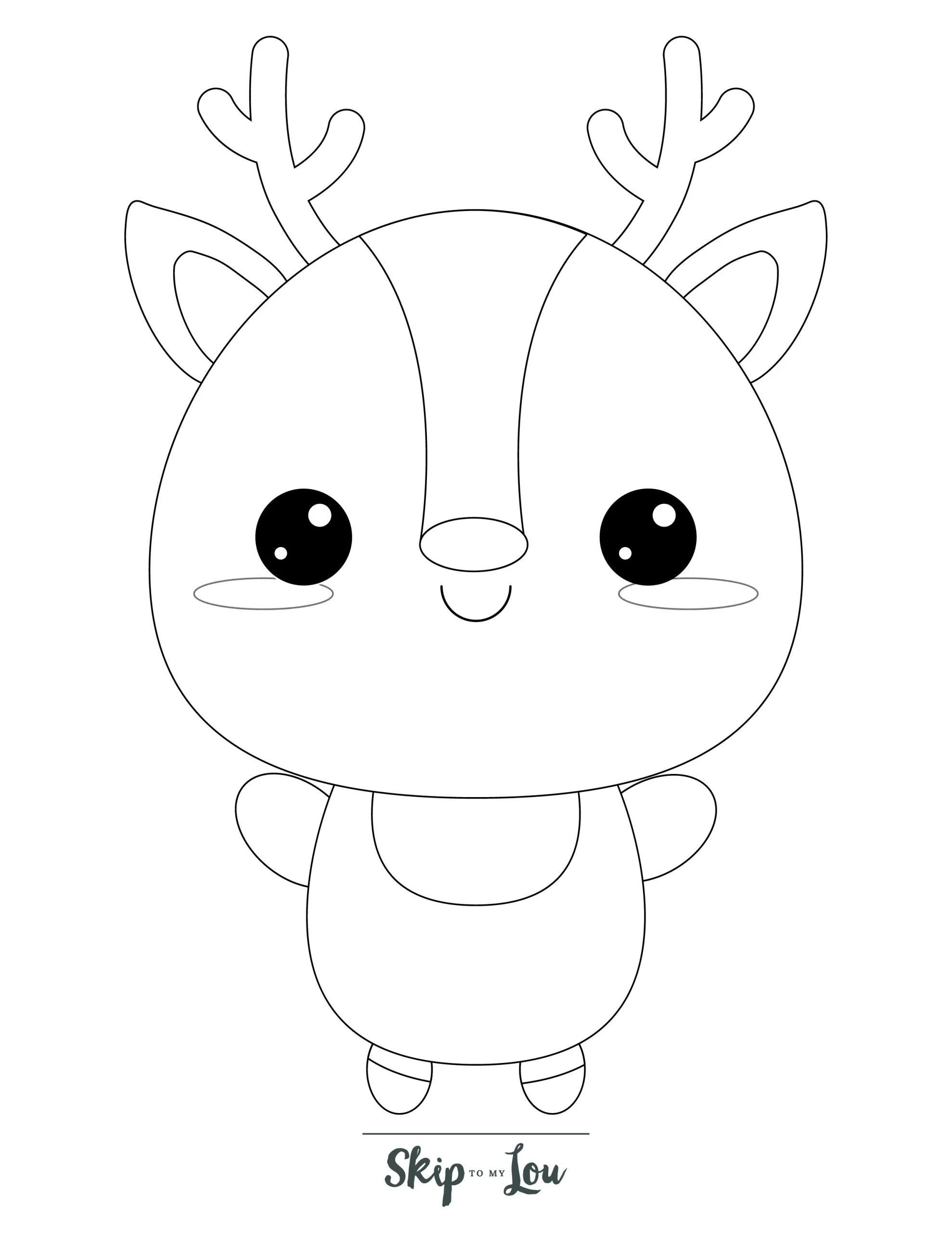Reindeer Coloring Pages Free Printables For Kids Skip To My Lou