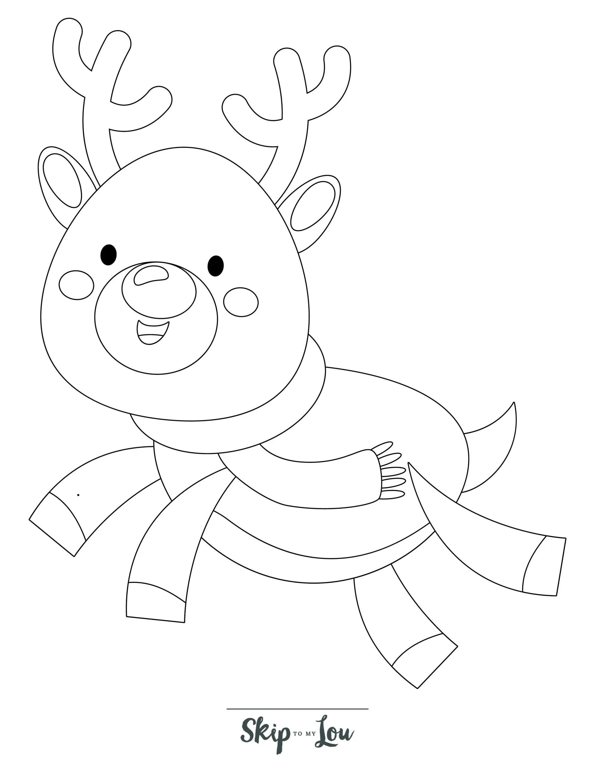 Reindeer Coloring Pages Free Printables For Kids Skip To My Lou