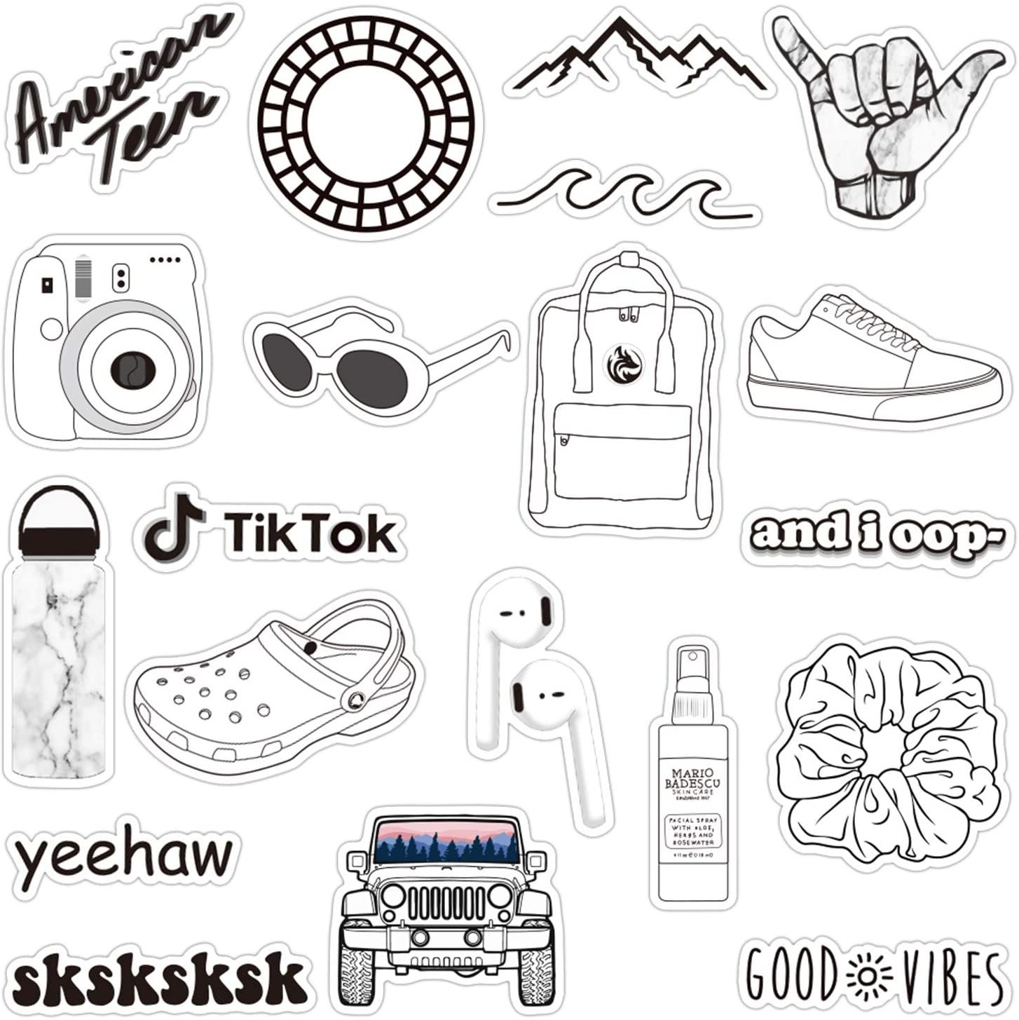Aesthetic Sticker Coloring Pages