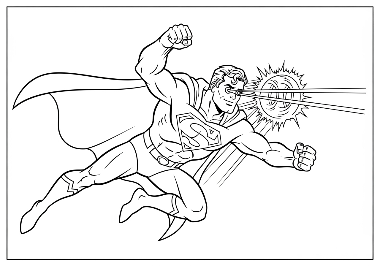 Retro Superman Coloring Pages Printable Fun