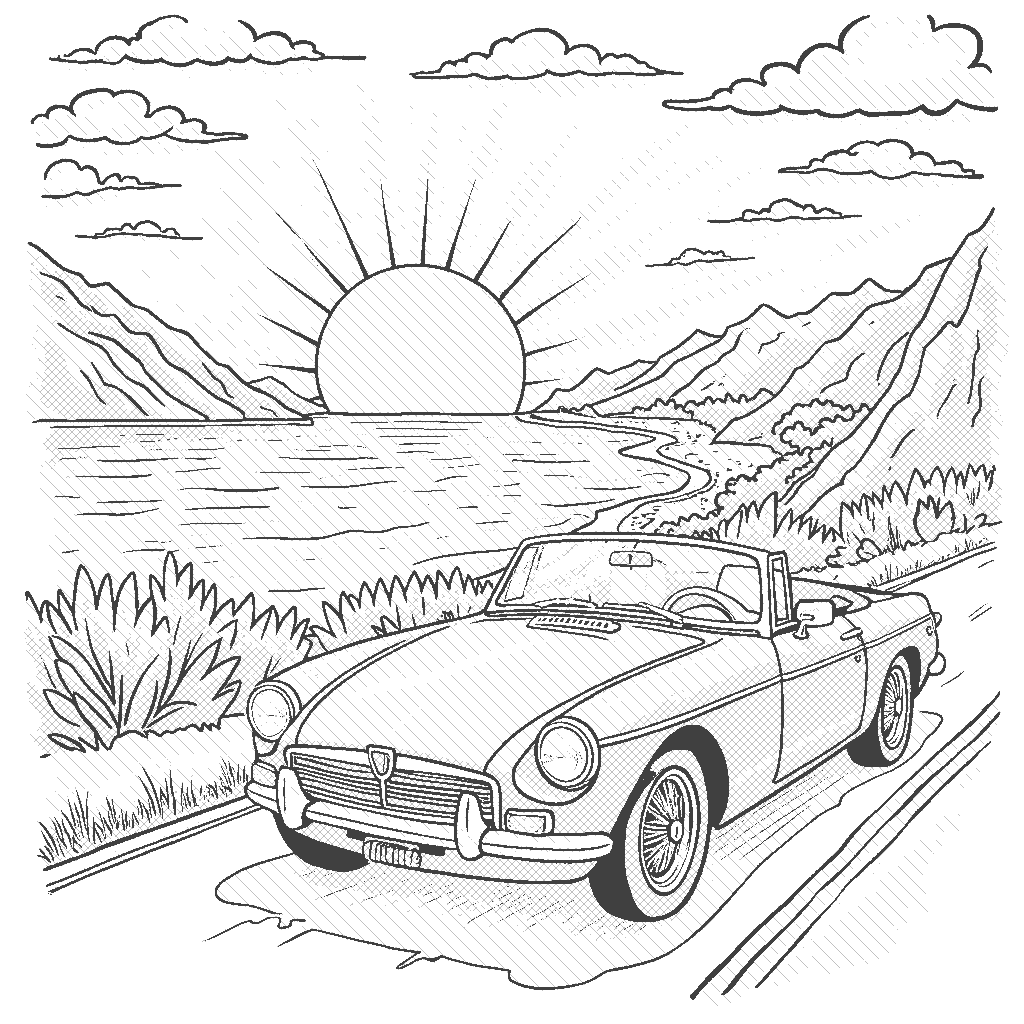 Road Trip Coloring Pages ColorAI me