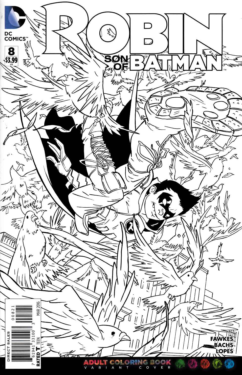 Robin Son Of Batman 8 Adult Coloring Book Variant Edition DC Comic Dreamlandcomics Online Store