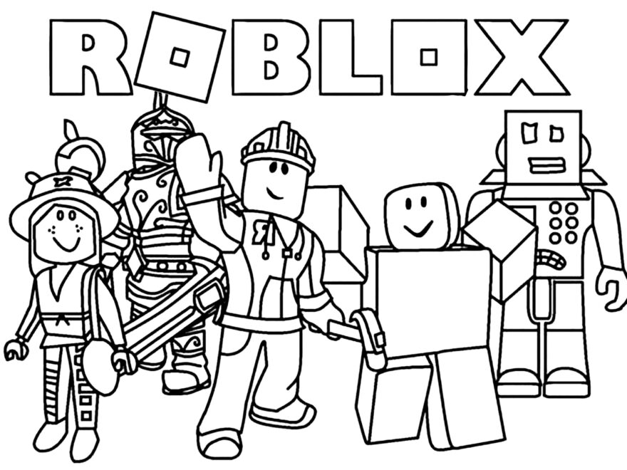 Roblox And Logo Characters Roblox Coloring Pages