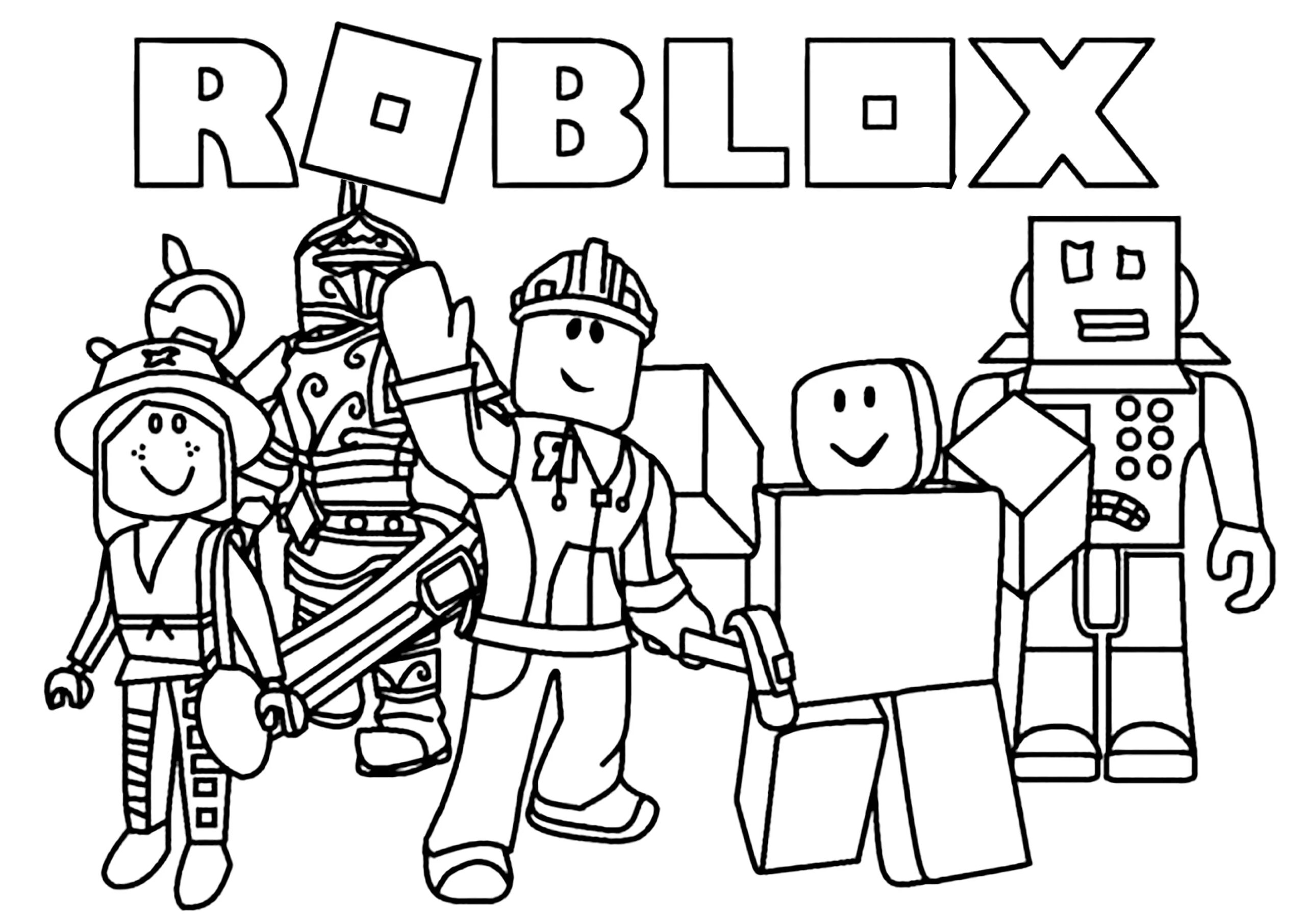 Roblox And Logo Characters Roblox Coloring Pages