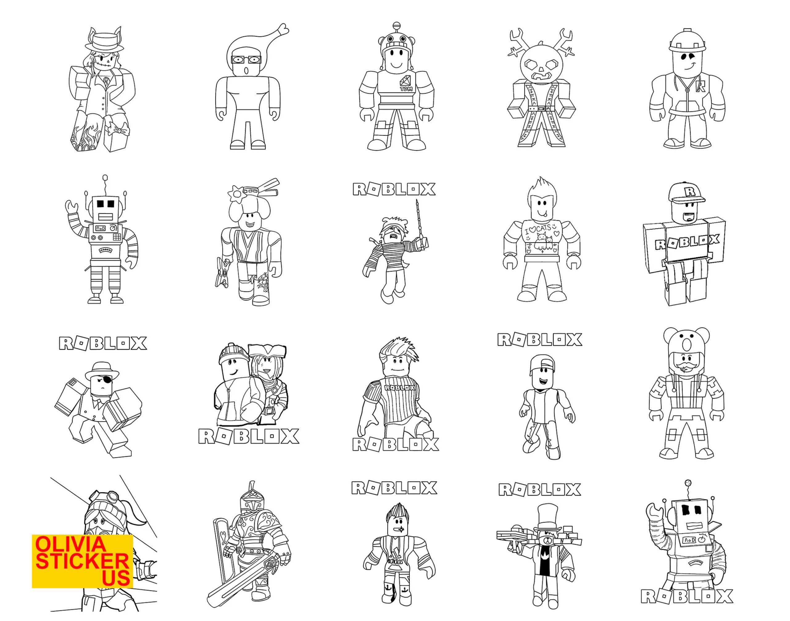 Roblox Printing Coloring Pages