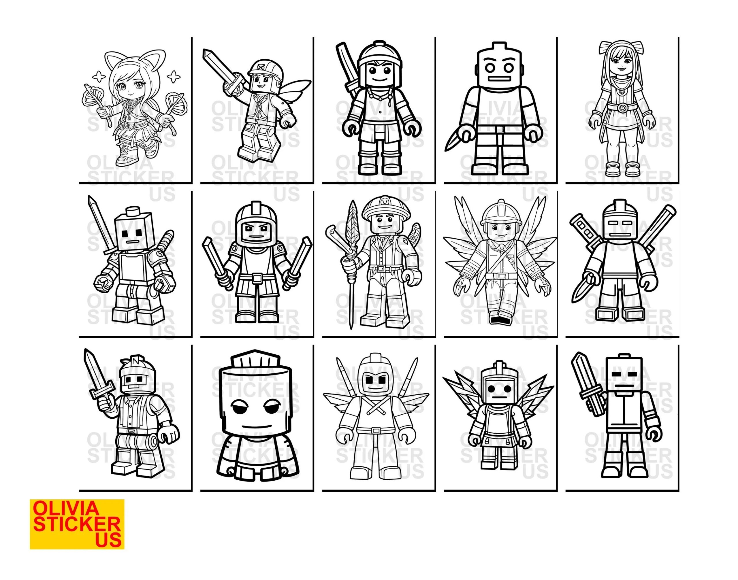 Roblox Printable Coloring Page 30 Coloring Pages PDF And JPG Etsy