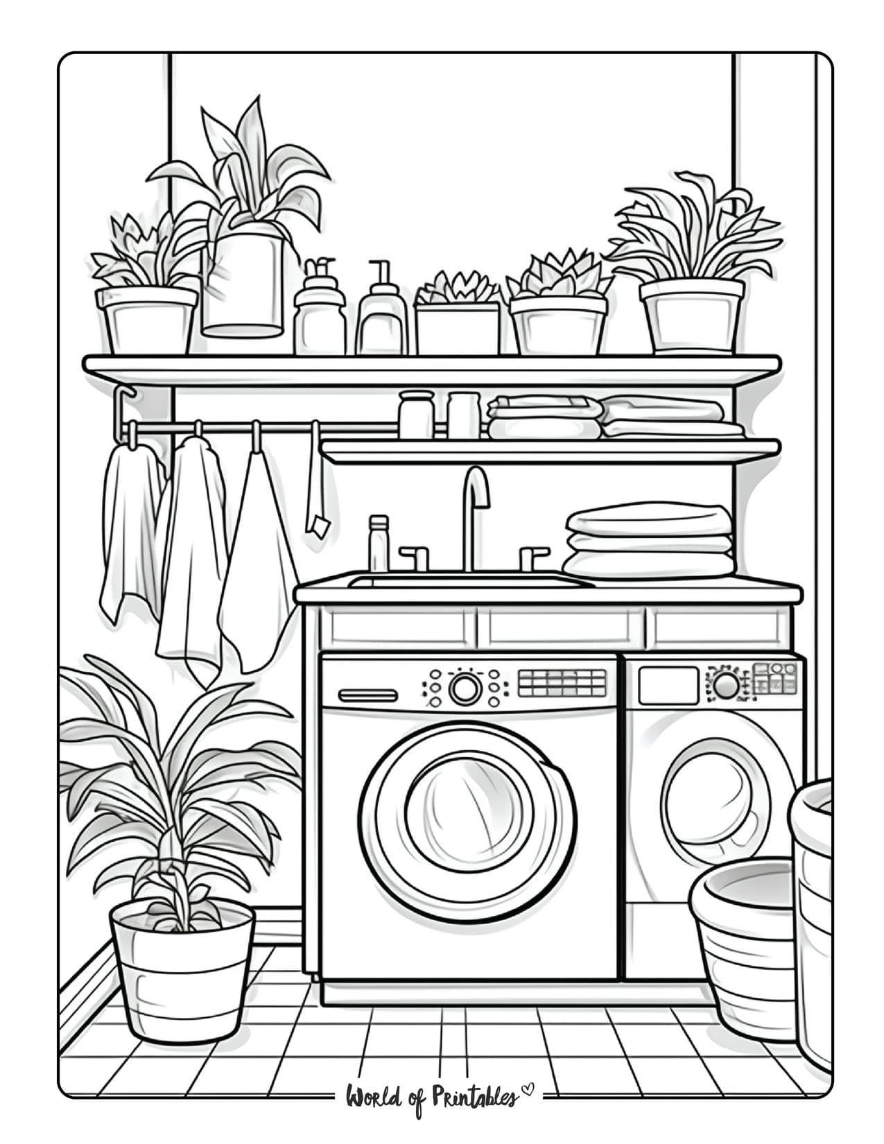Room Coloring Pages Free Printable