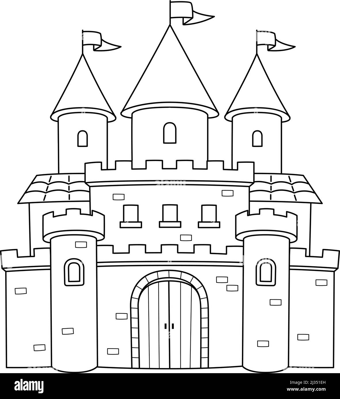 Royal Castle Coloring Page Isolated For Kids Stock Vector Image Art Alamy Royal Castle Coloring Page Isolated For Kids Stock Vector Image Art Alamy