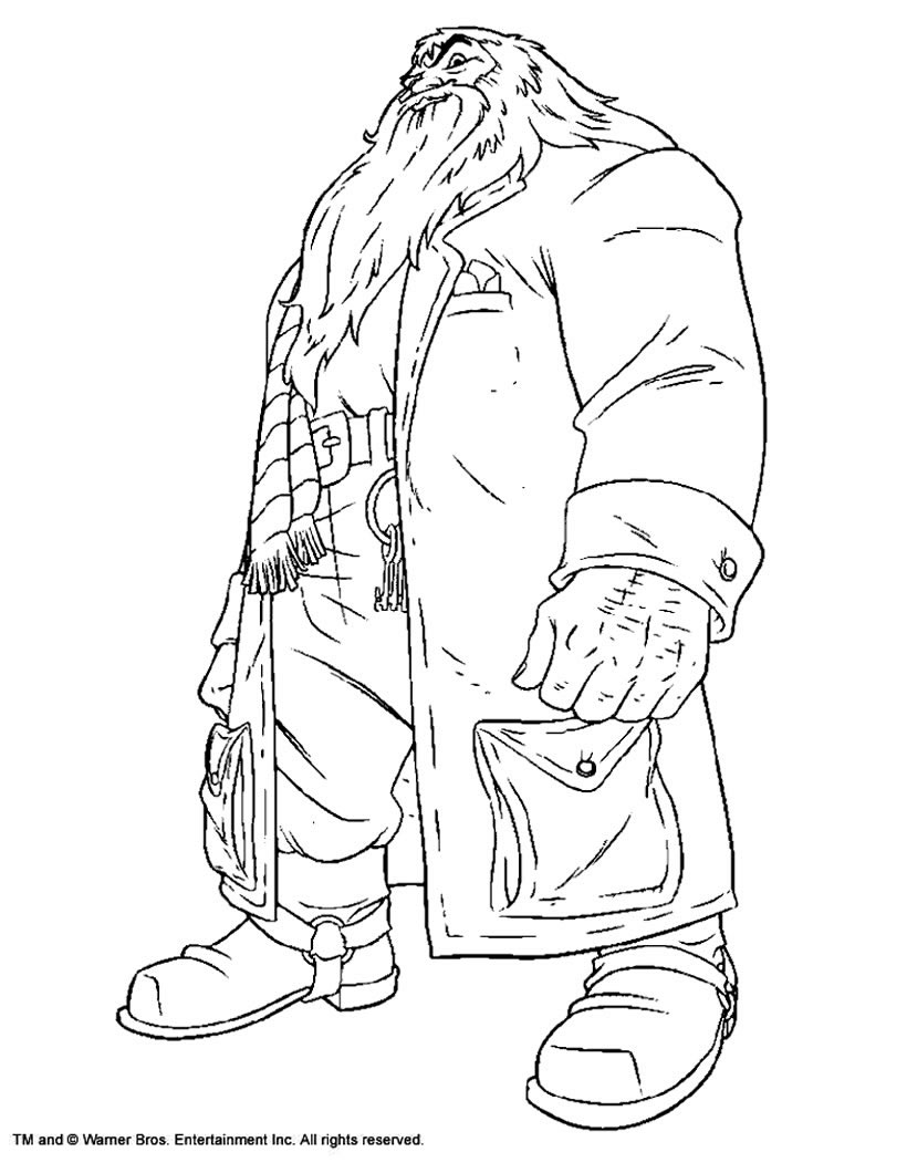 Rubeus Hagrid Printable Coloring Pages Hellokids