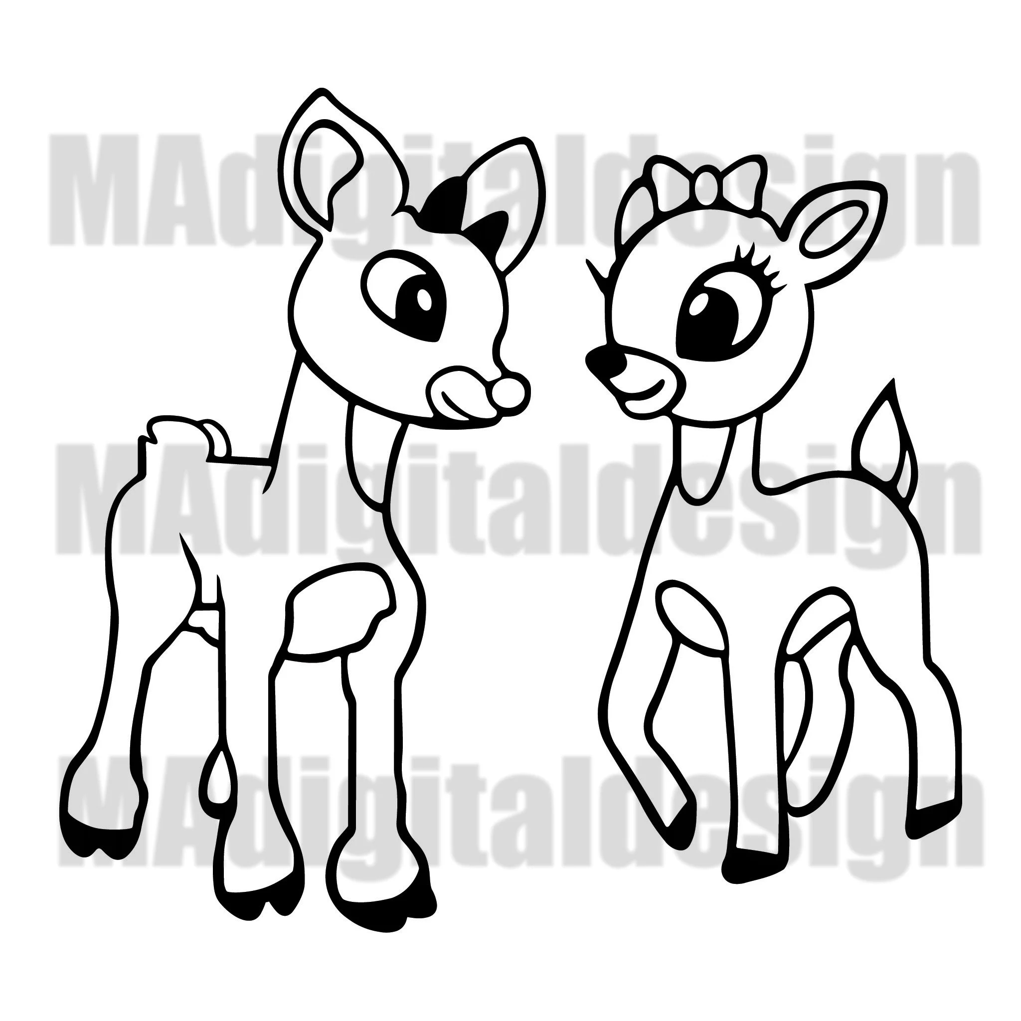 Rudolph From The Classic Movie Rudolph The Red Nosed Reindeer Coloring Page Pdf File For Holiday Parties Teachers Home School And More Etsy