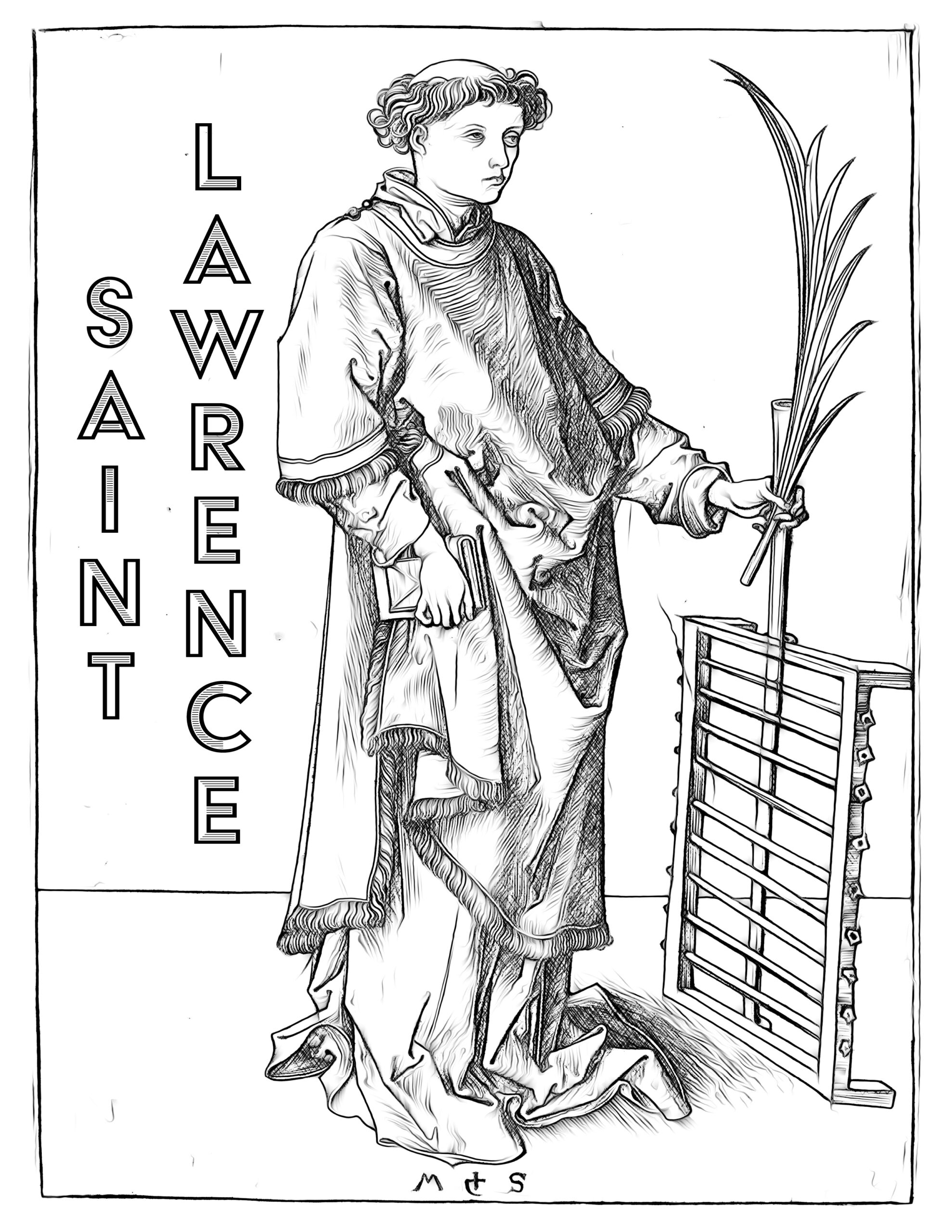 Saint Lawrence Catholic Coloring Page Saint Lawrence Catholic Coloring Page