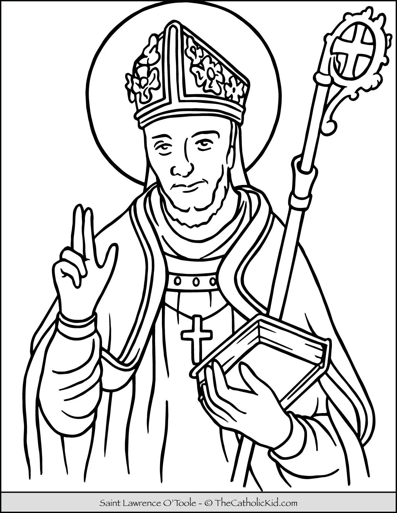 Saint Lawrence O Toole Coloring Page TheCatholicKid Saint Lawrence O Toole Coloring Page TheCatholicKid