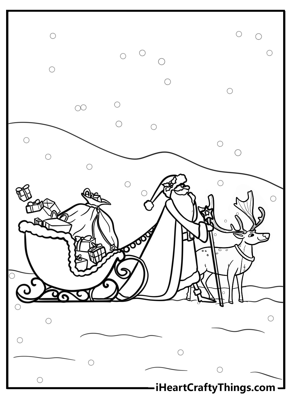 Santa s Sleigh Coloring Pages 15 Free PDF Printables 