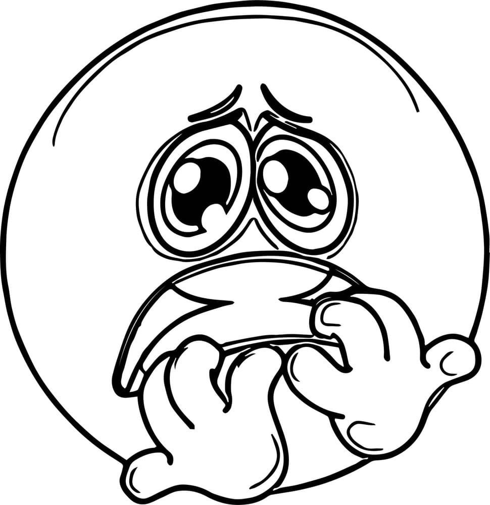 Confused Emoji Coloring Pages