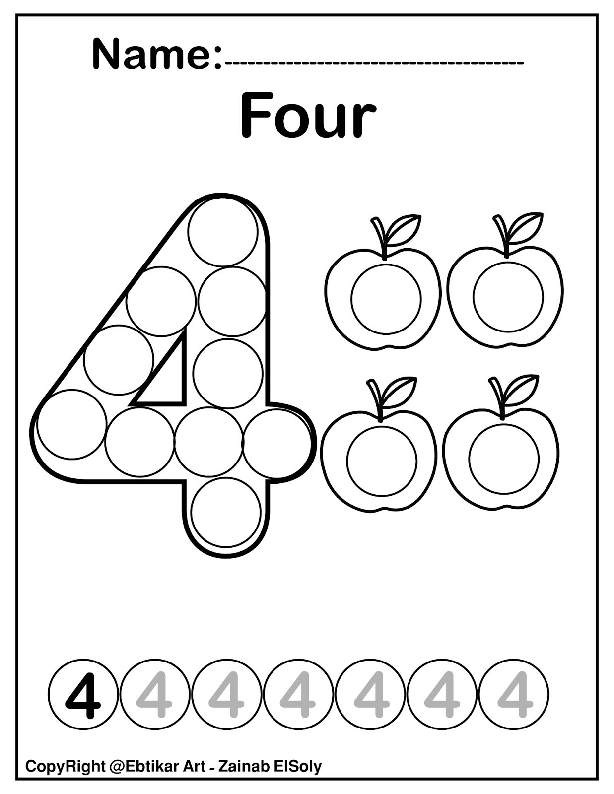 Set Of 123 Numbers Count Apples Dot Marker Activity Coloring Pages For Kids Set Of 123 Numbers Count Apples Dot Marker Activity Coloring Pages For Kids