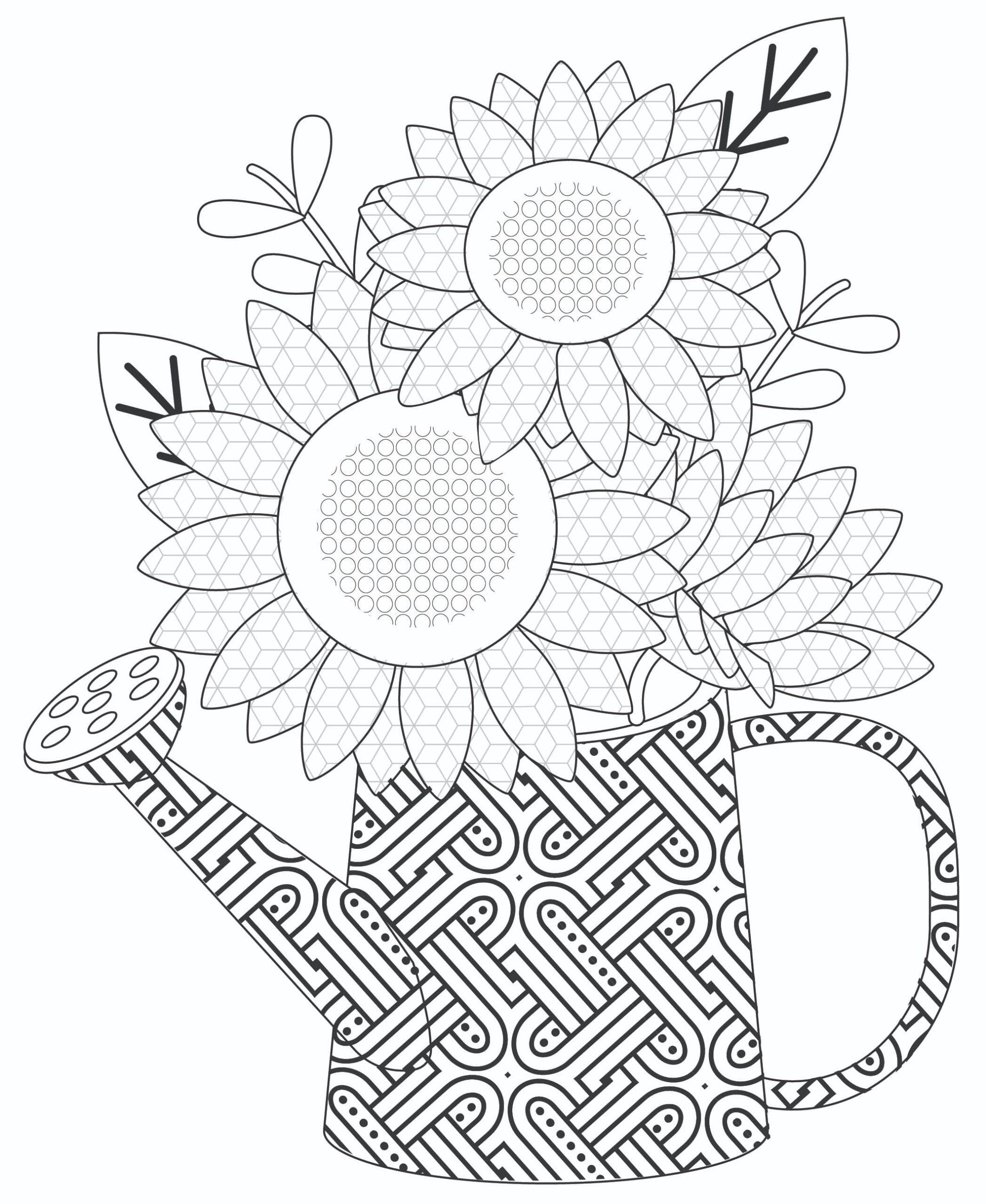 Adult Flower Coloring Pages To Print
