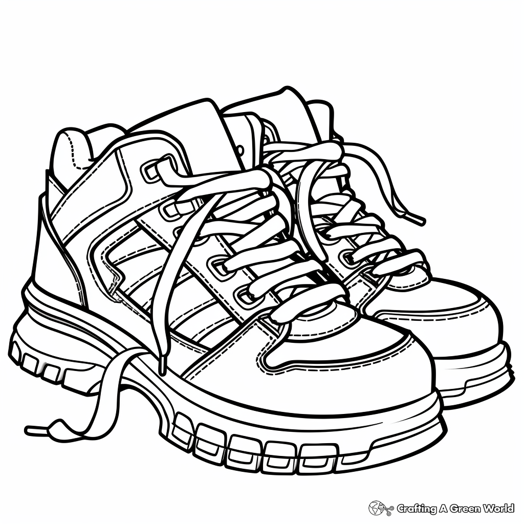 Shoe Coloring Pages Free Printable 